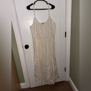Old Navy Cream Maxi Dress with Knit Detailing